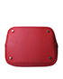Picotin MM Clemence Leather in Rouge Vif, top view